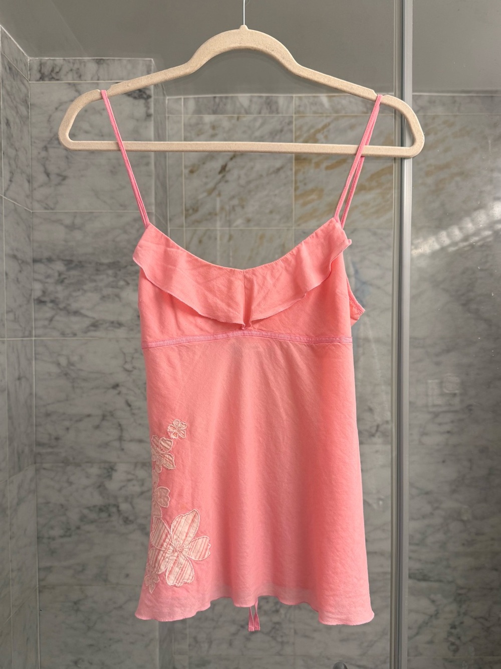 Vintage Y2K Abercrombie Pink Spaghetti Strap Babydoll Cami Top